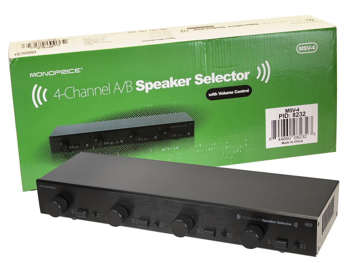 Amazon.com: Monoprice 4-Channel A/B Speaker Selector - Black With
